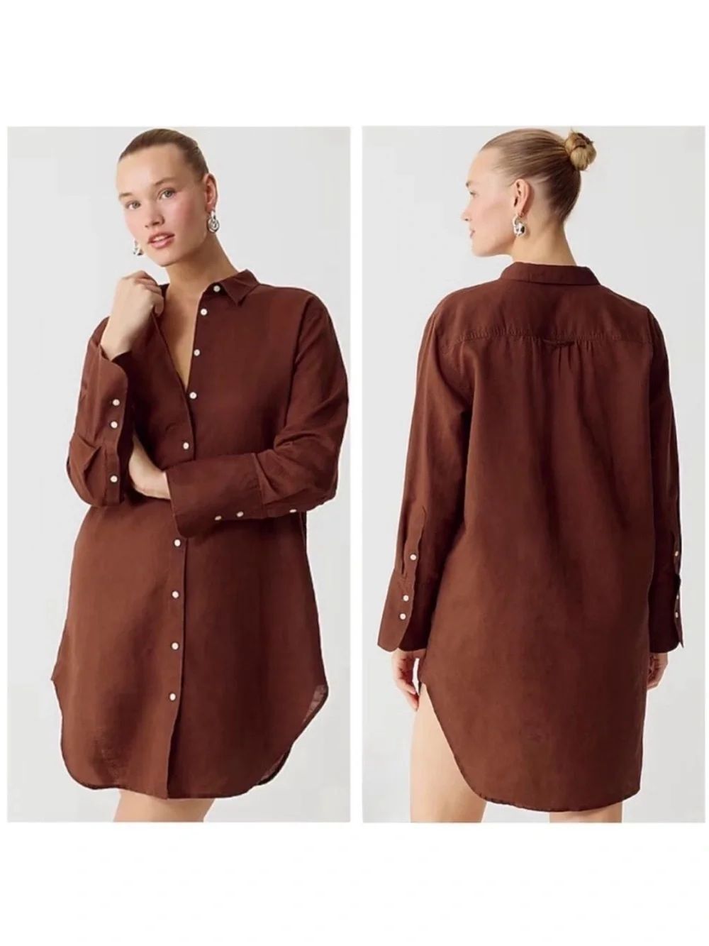 J. Crew relaxed-fit beach shirt in linen- cotton blend. Size XXL.
